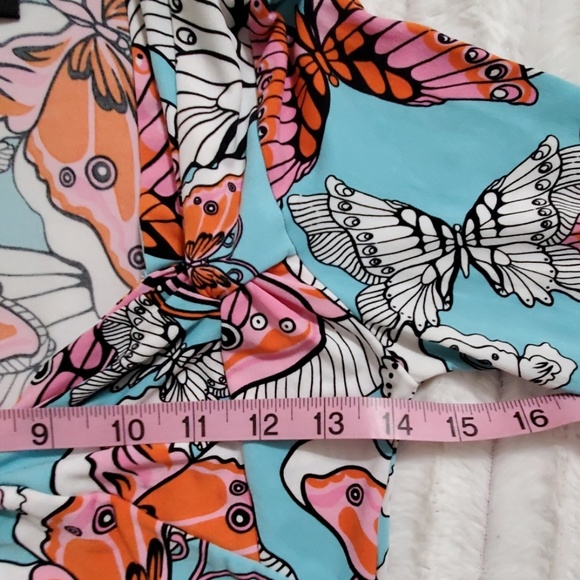 IDEOLOGY Cross knot front butterfly theme top XS - Picture 6 of 8